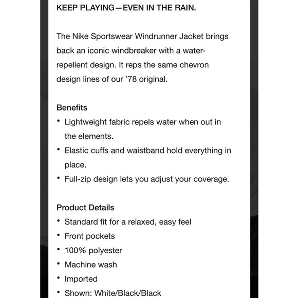 Nike Sportswear Windrunner Jacket Hooded Lightweight Standard Fit XL Girl Junior - Picture 13 of 13